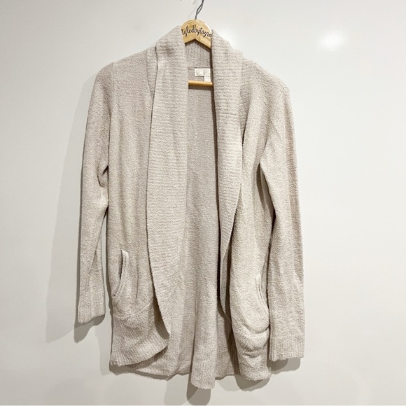 Barefoot Dreams CozyChic Lite Circle Cardigan in Stone - Picture 2 of 7